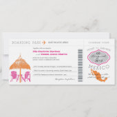 メキシコボーディングパス結婚式招待状 招待状 (正面)