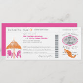 メキシコボーディングパス結婚式招待状 招待状 (正面/裏面)