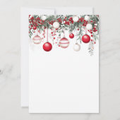 メキシコポサダナビデナフェスティバルレッドオーナメント 招待状 (裏面)