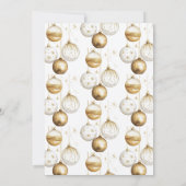 メキシコポサダナビデナ金ゴールドホワイトオーナメント 招待状 (裏面)