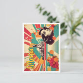 メキシコポップ・アートのアートトラベルイラストレーション ポストカード (スタンド正面)