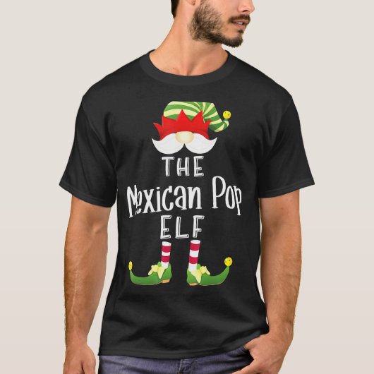 メキシコポップ・アートの小妖精や小人グループクリスマスパジャマパーティー1 Tシャツ (正面)