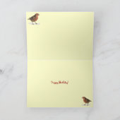 メキシコマシコの誕生日 カード (内部)