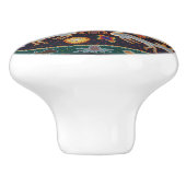 メキシコマヤのアステカな女神の民族の種族の芸術Boho セラミックノブ (側面)