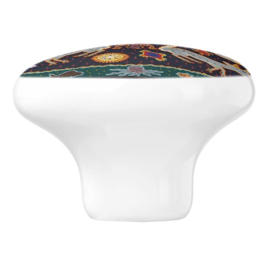 メキシコマヤのアステカな女神の民族の種族の芸術Boho セラミックノブ (側面)