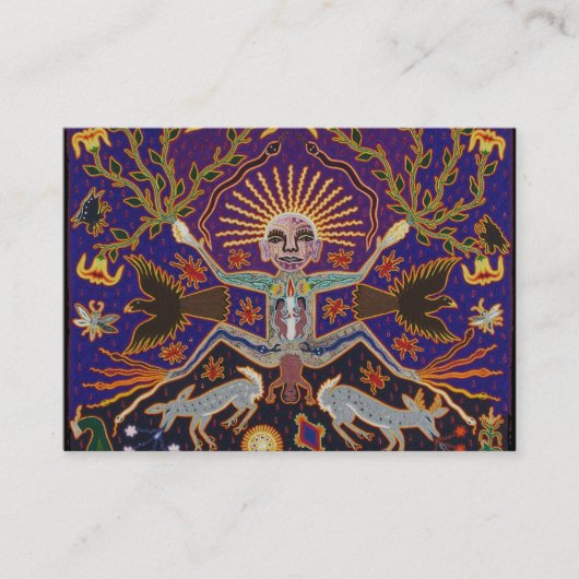 メキシコマヤのアステカな女神の民族の種族の芸術Boho 名刺 (正面)