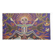 メキシコマヤのアステカな女神の民族の種族の芸術Boho 枕カバー (裏面)