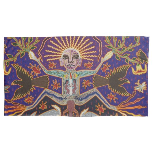 メキシコマヤのアステカな女神の民族の種族の芸術Boho 枕カバー (正面)