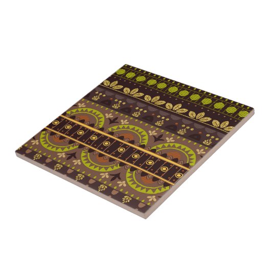 メキシコマヤ部族美術 タイル (側面)