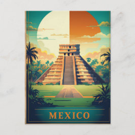 メキシコマヤ・ピラミッド休暇はがき ポストカード
