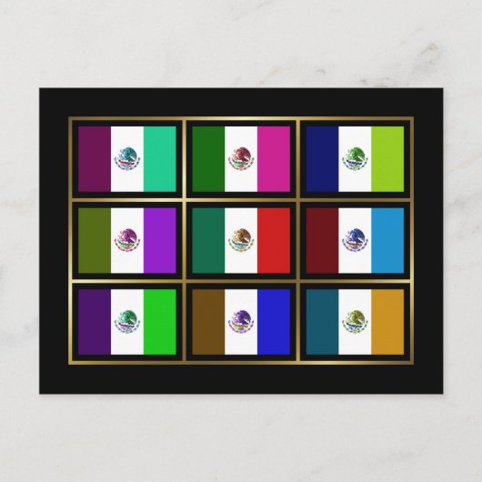 メキシコマルチフエフラッグハガキ ポストカード (正面)