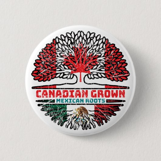 メキシコメキシコカナダカナダツリールーツ国旗 缶バッジ (正面)