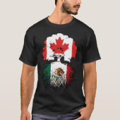 メキシコメキシコカナダカナダツリールーツ国旗 Tシャツ (正面)