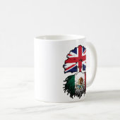 メキシコメキシコ英国ツリールーツ国旗 コーヒーマグカップ (正面右)