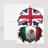メキシコメキシコ英国ツリールーツ国旗 ポストカード (正面/裏面)