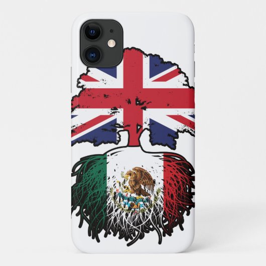 メキシコメキシコ英国ツリールーツ国旗 Case-Mate iPhoneケース (裏面)