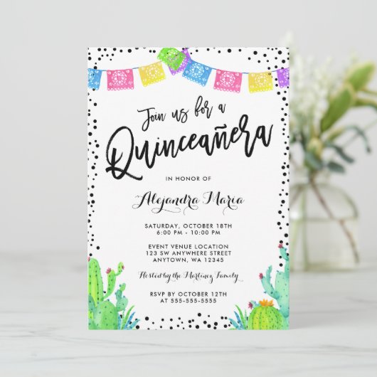 メキシコモダンンフィエスタキンセアニェラ 招待状 (スタンド正面)