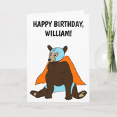 メキシコルパーソナライズされたチャドルベア誕生日 カード (正面)