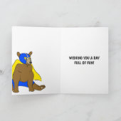 メキシコルパーソナライズされたチャドルベア誕生日 カード (内部)