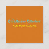 メキシコレストラン スクエア名刺 (裏面)