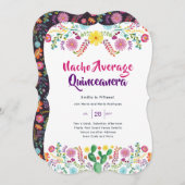 メキシコンフィエスタ どんなイベントにも使える フォークアートの招待状 招待状 (正面/裏面)