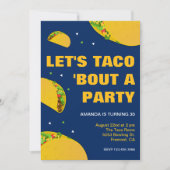 メキシコンフィエスタ | タコについてパーティーの誕生日 招待状 (正面)