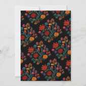 メキシコンフィエスタ フォークアート 花柄刺繍 誕生日 招待状 (裏面)