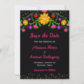 メキシコンフィエスタ フラワーデザイン セーブザデート (正面)