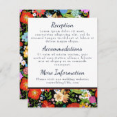 メキシコンフォークアートのウェディング エンクロージャーカード (正面/裏面)