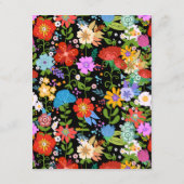 メキシコンフォークアートのウェディング エンクロージャーカード (裏面)