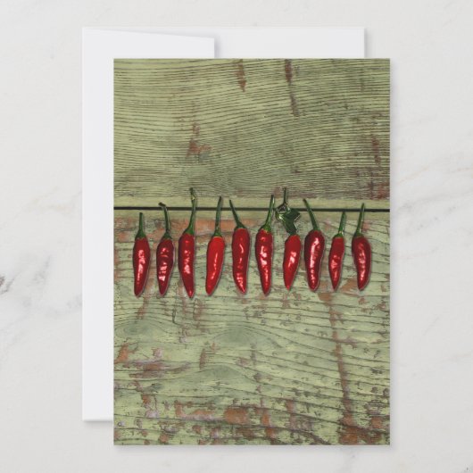 メキシコヴィンテージの素朴なコショウの結婚式招待状 招待状 (裏面)