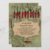 メキシコヴィンテージの素朴なコショウの結婚式招待状 招待状 (正面/裏面)