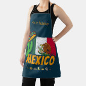 メキシコヴィンテージサボテン国旗のソンブレロ土産 エプロン (インサイチュ)