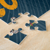 メキシコヴィンテージサボテン国旗のソンブレロ土産 ジグソーパズル (側面)