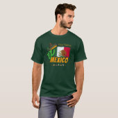 メキシコヴィンテージサボテン国旗のソンブレロ土産 Tシャツ (正面フル)