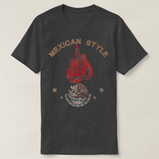 メキシコヴィンテージスタイルボクシングボク素晴らしサー Tシャツ (デザイン正面)