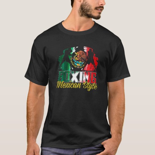メキシコヴィンテージスタイルボクシング素晴らしボクシング Tシャツ (正面)
