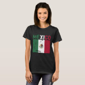 メキシコヴィンテージメキシコ国旗のプライドハジャージー3 Tシャツ (正面フル)