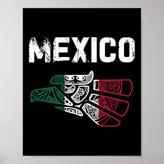 メキシコヴィンテージメキシコ国旗のプライドヘコ・エン・メキシコ ポスター (正面)