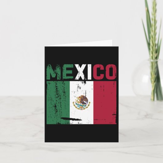 メキシコヴィンテージメキシコ国旗のプライド帽子 カード (正面)