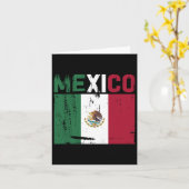 メキシコヴィンテージメキシコ国旗のプライド帽子 カード (黄色い花)