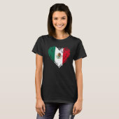 メキシコヴィンテージレトロハート州旗 Tシャツ (正面フル)