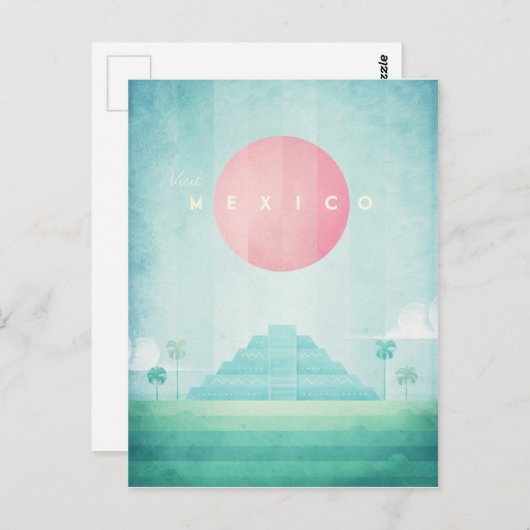 メキシコヴィンテージ旅行ポスター – アートポストカード ポストカード (正面/裏面)