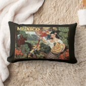 メキシコヴィンテージ旅行装飾用クッション ランバークッション (ブランケット)