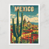 メキシコヴィンテージ有名な旅行プレイス ポストカード (正面)