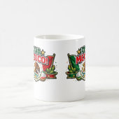 メキシコ万歳 愛国的なタイポグラフィ | メキシコ製 コーヒーマグカップ (中央)