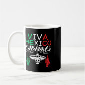 メキシコ万歳!独立記念日 メキシコ国旗 コーヒーマグカップ (左)