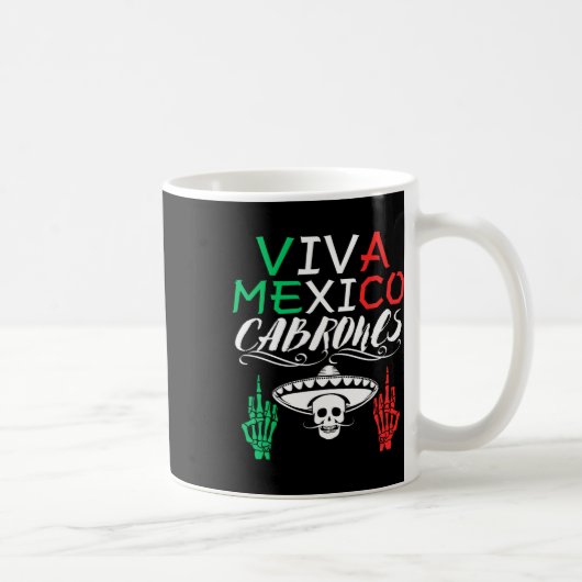 メキシコ万歳!独立記念日 メキシコ国旗 コーヒーマグカップ (右)