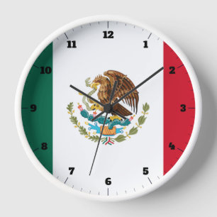 メキシコ三色国旗 壁時計