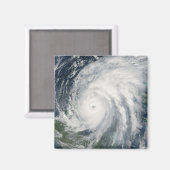 メキシコ上空のハリケーン・ウィルマ マグネット (正面/裏面)